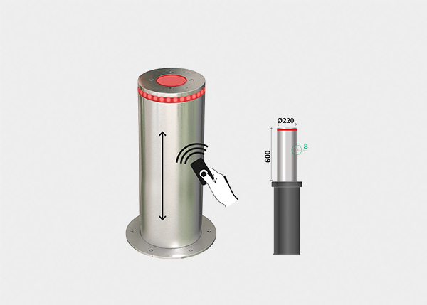 Site Furnishing ,Bollards ,H6008 Bollard Automatic Telescopic Ø220 x 600mm